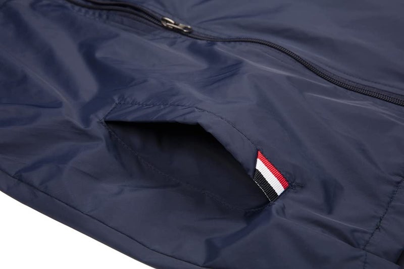 Jingle Bongala Boys Girls Lightweight Breathable Raincoat Waterproof Hooded Rain Jacket Windbreaker Easy to Fold-Navy-120 - Image 3